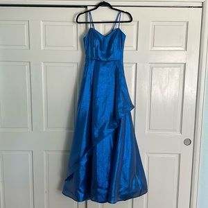 Deep blue prom dress